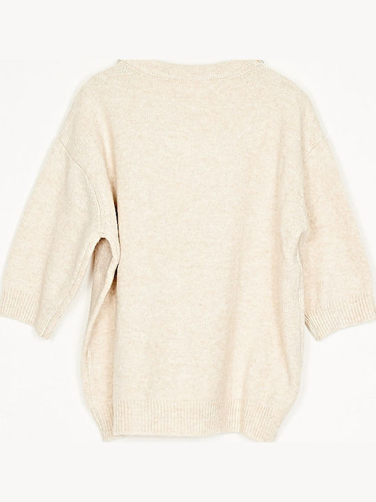 Women's Woolen Beige Sweater