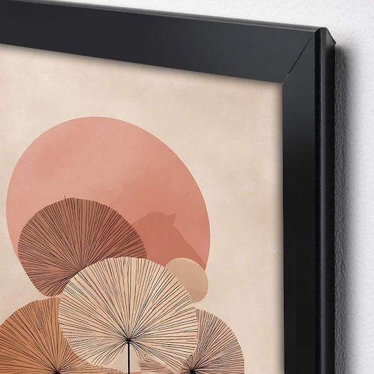 Megapap Pink Leaves Ξύλινος 50x70 cm