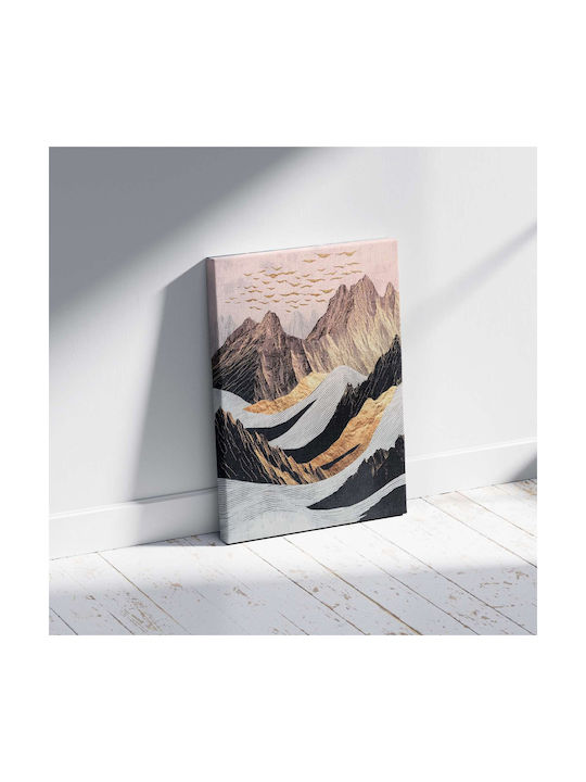 Megapap Abstract Mountain Gemälde auf Segeltuch 70x100cm