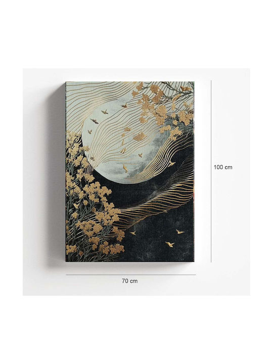 Megapap Golden Moon Canvas Painting 70x100cm