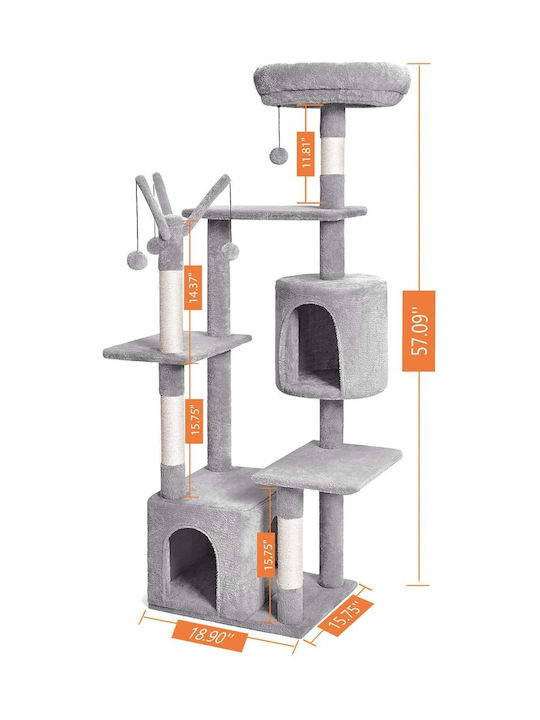 Animal Γατόδεντρο Γκρι 48x40x145εκ. Animal Γατόδεντρο Γκρι 48x40x145εκ.