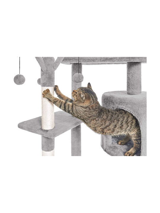 Animal Scratching Post Cat Trees Gray 5 levels 48x40x145cm