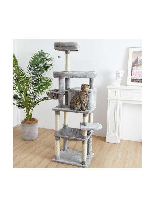 Animal Katzenbaum Grau 5 Ebenen 55x45x185cm