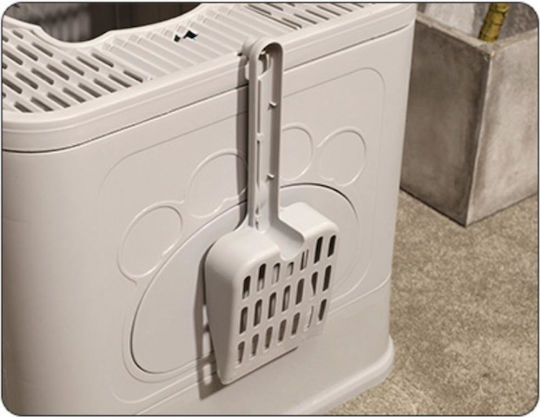 Animal Cat Toilet Closed with Filter Gray L51 x W40 x H36.5cm with Double Input