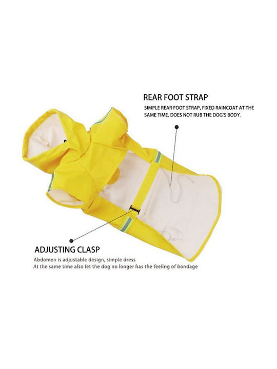Animal Yellow Waterproof Dog Coat with 85cm Back Length