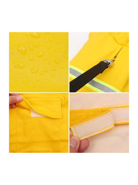 Animal Yellow Waterproof Dog Coat with 85cm Back Length