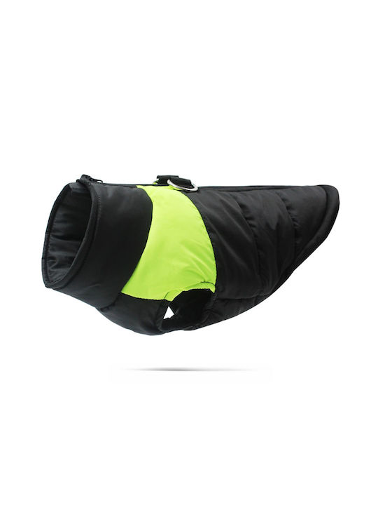 Haine pentru câini Fleece / Impermeabil / Antivant Verde cu Lungimea Spateului 58 cm