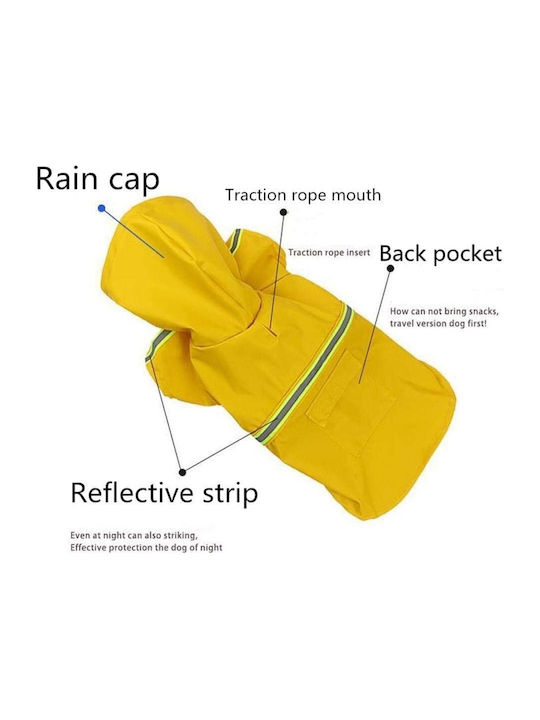 Animal Yellow Waterproof Dog Coat with 85cm Back Length