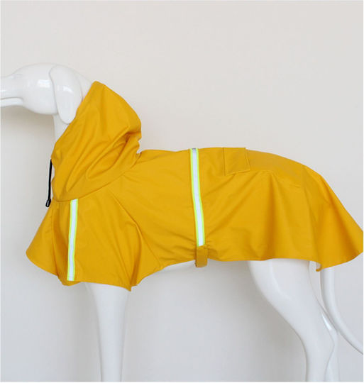 Animal Yellow Waterproof Dog Coat with 85cm Back Length