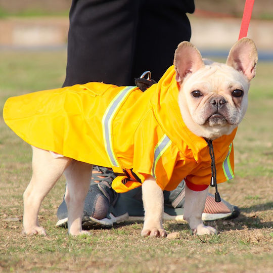 Animal Yellow Waterproof Dog Coat with 85cm Back Length