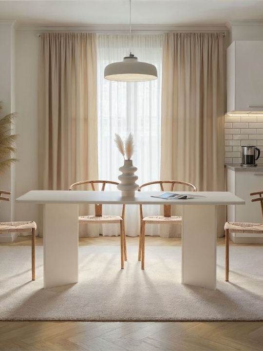 Linza Esszimmer- und Küchentisch Holz Weiß 180x90x75cm