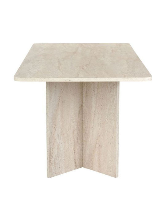 Linza Τραπέζι Τραπεζαρίας Ξύλινο Travertine 180x90x75εκ.