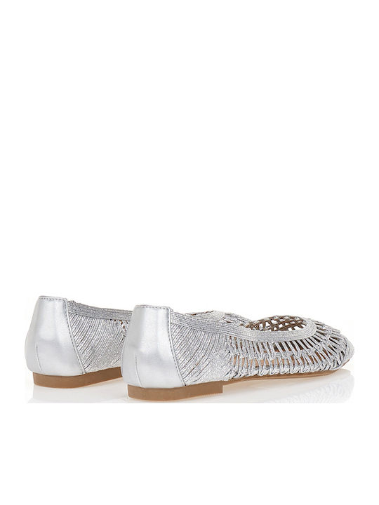 Damen Ballerinas in Silber Farbe 551826si