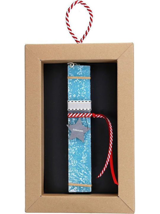 Easter Candle Flat Scented, Handmade and with Box 20pcs Blue