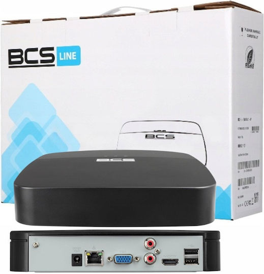 BCS BCS-L-SNVR0401-4KE Überwachungsvideorekorder NVR 4 Kanäle