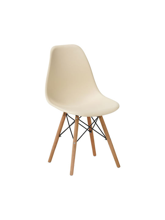 Urban Καρέκλα Τραπεζαρίας από Πολυπροπυλένιο Beige 44x56x81εκ.