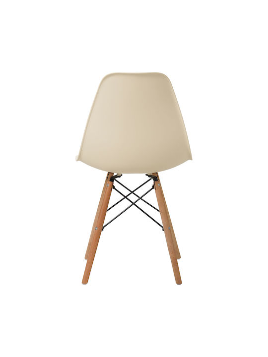 Urban Καρέκλα Τραπεζαρίας από Πολυπροπυλένιο Beige 44x56x81εκ.