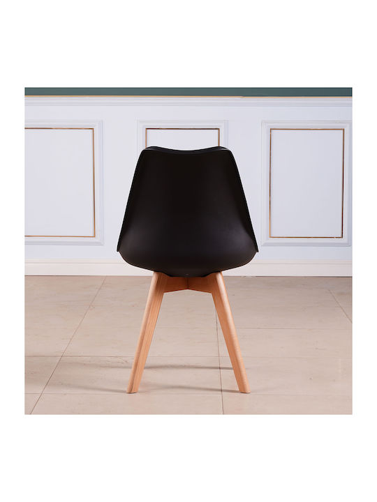 Essential Dining Chair Made of Polypropylene Black 44x51x77cm