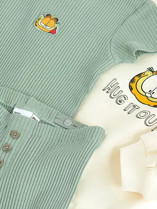 Cool Club Set Onesie with Pants Green 3 Pieces