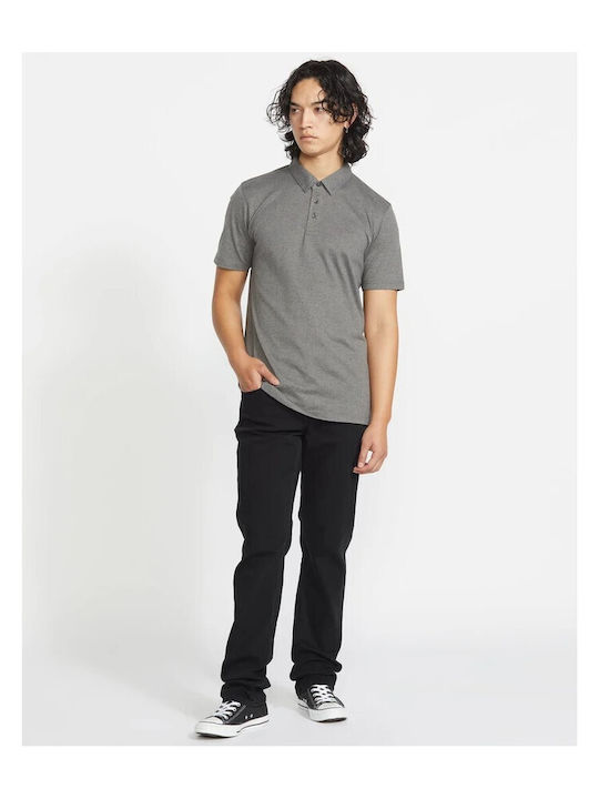 Men's Elastic Jeans Pants with Regular Straight Fit Black Out