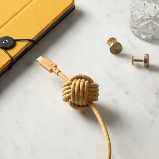 Native Union USB 2.0 Кабел USB-C Мъжки - USB-C 240W Захранване PD Жълт 3м