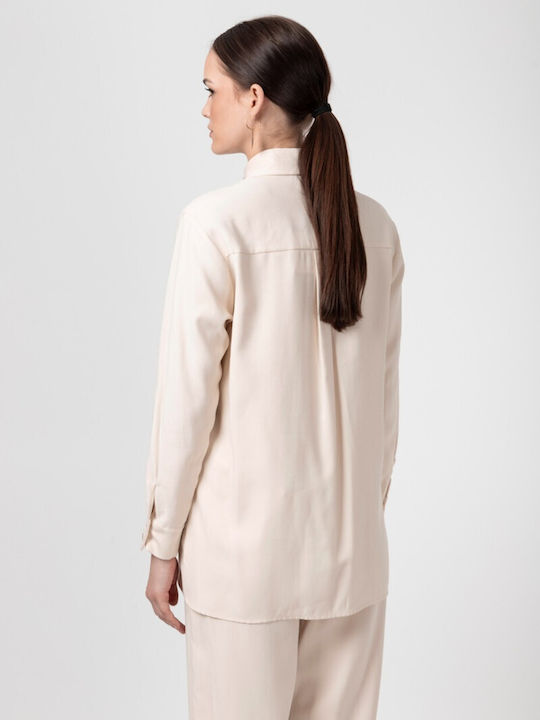 Long Sleeve Women's Shirt Cream