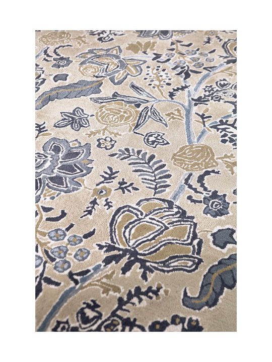 Sanderson Shalimar Handgefertigter Rechteckiger Wohnzimmer Teppich China Blau 170x240cm