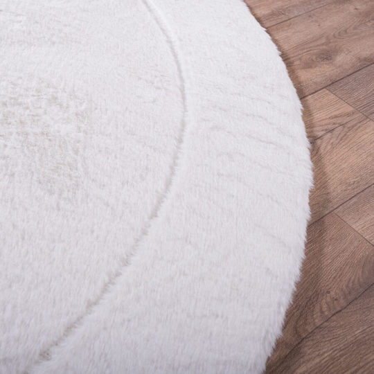 Teoran Floor Rug Round Ecru Φ120cm