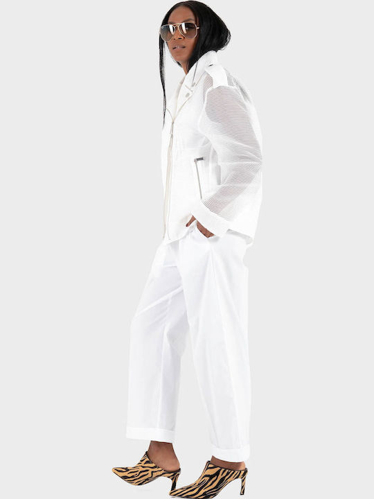 Γυναικείο Biker Jacket White