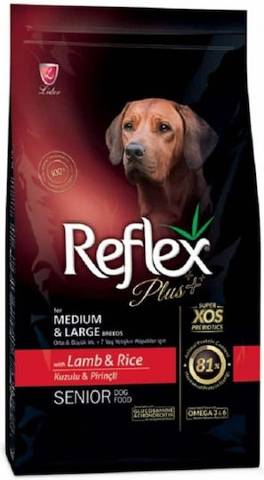 Reflex Plus Senior Medium/Large 15kg Dry Food for Senior Neutered Medium & Large Breed Dogs with Lamb