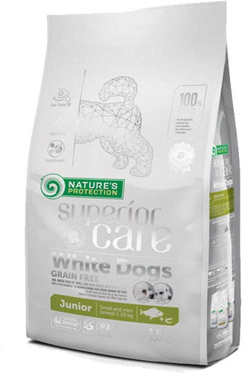 Nature's Protection Superior Care White Dogs 10kg Dry Food Grain-Free & Gluten-Free for Puppies with Fish