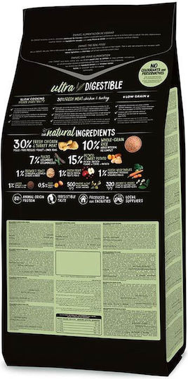 Ownat Ultra Low Grain Mini 3kg Dry Food with Few Grains for Adult Small Breed Dogs with Chicken and Vegetables