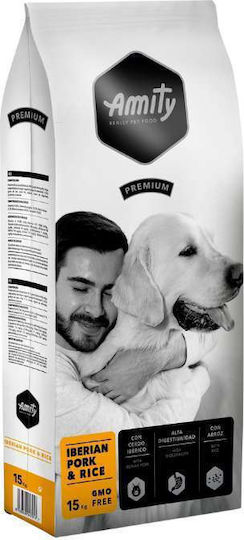Amity Premium Medium/Large Adult 15kg Ξηρά Τροφή Σκύλων Μεσαίων & Μεγαλόσωμων Φυλών με Λίγα Σιτηρά με Πουλερικά, Ρύζι και Χοιρινό