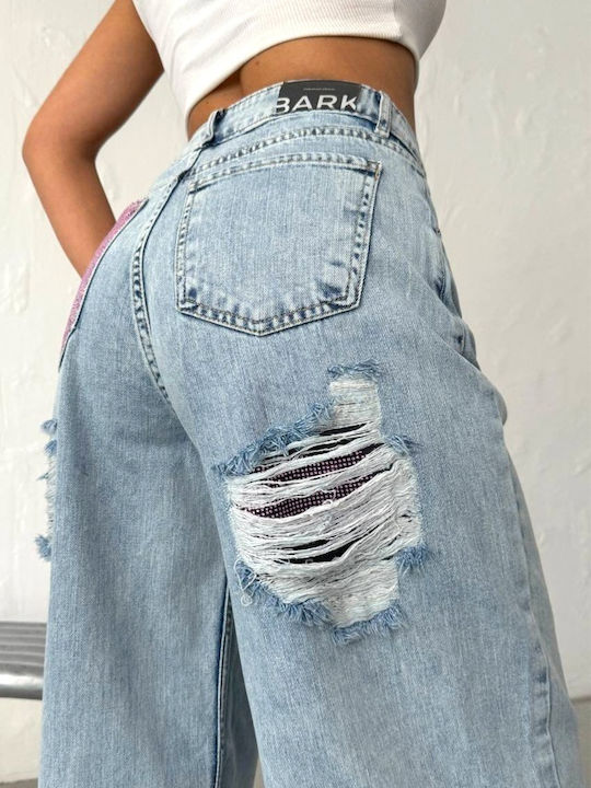 Hochbund Damen Jeans Hose in Entspannte Passform