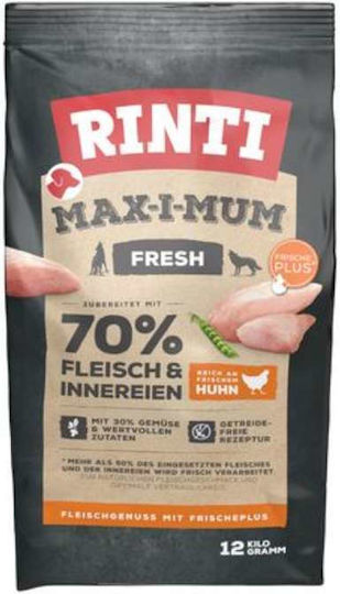 Rinti Max-i-Mum 12kg Dry Food Grain-Free for Adult Dogs with Chicken and Poultry
