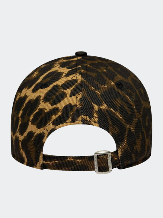 New Era Ac Milan Women's Leopard Open Brown 9forty Cap Jockey Leopard Pattern