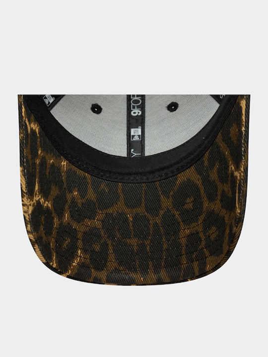 New Era Ac Milan Women's Leopard Open Brown 9forty Cap Jockey Leopard Pattern