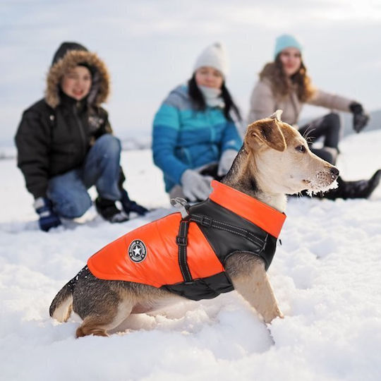 Animal Haine pentru câini Impermeabil Negru cu Lungimea Spateului 40 cm