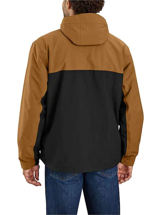 Jacket Waterproof and Windproof Black-Brown