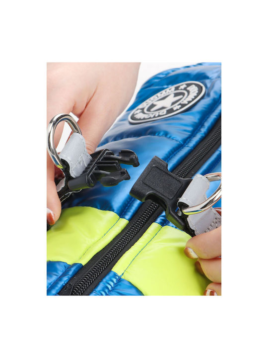 Animal Blue Waterproof Dog Coat with 30cm Back Length