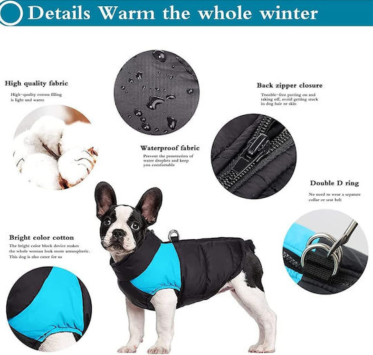 Animal Hundemantel Blau mit Rückenlänge 31 cm.