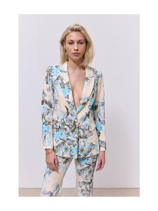 Enzzo Women's Blazer Sky Blue