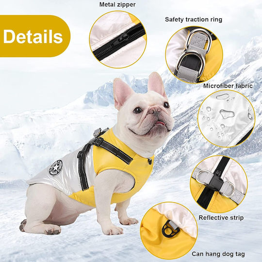 Animal Hundemantel Wasserdicht Gelb mit Rückenlänge 35 cm.