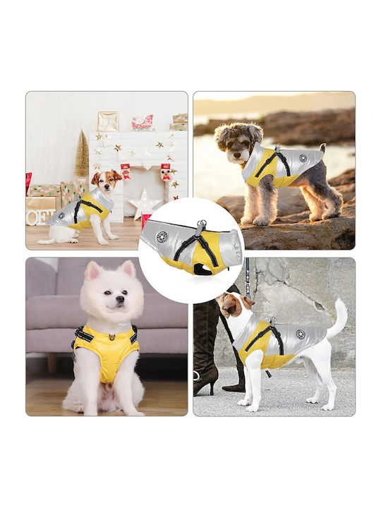 Animal Yellow Waterproof Dog Coat with 35cm Back Length