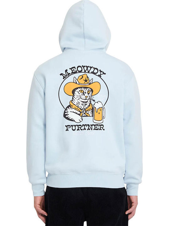 Noder Φούτερ με Κουκούλα Light Blue Acid