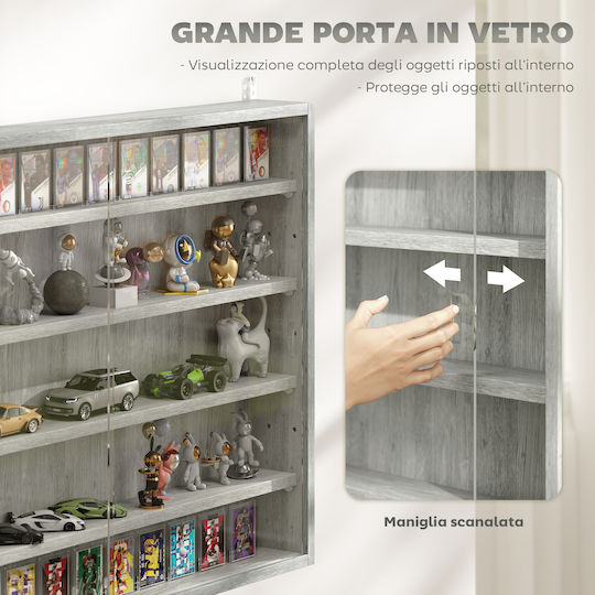 Grey Wall Shelf 80x9.5x60cm