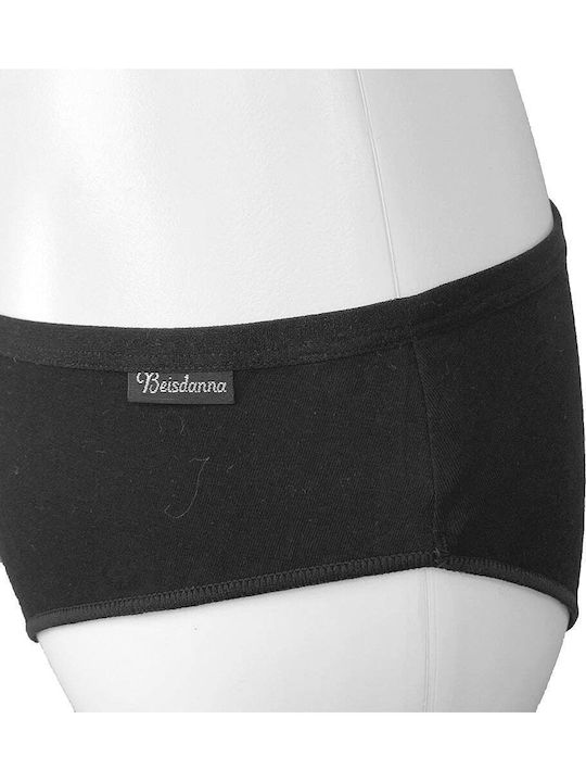 Damen-Slips Baumwolle String 3er Pack Schwarz