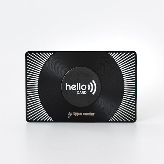 Hello Card Професионална Метална Карта Черна