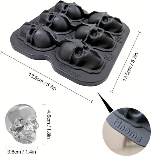 6η Παγοθήκη Παγακια Κρανιο 6th Ice Cube Tray Skull Ice Cubes Molfs