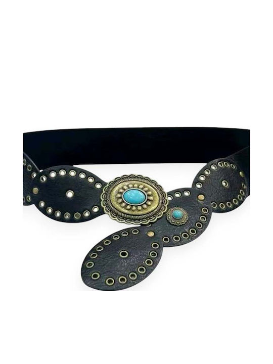 Elastic Black Women's Belt
